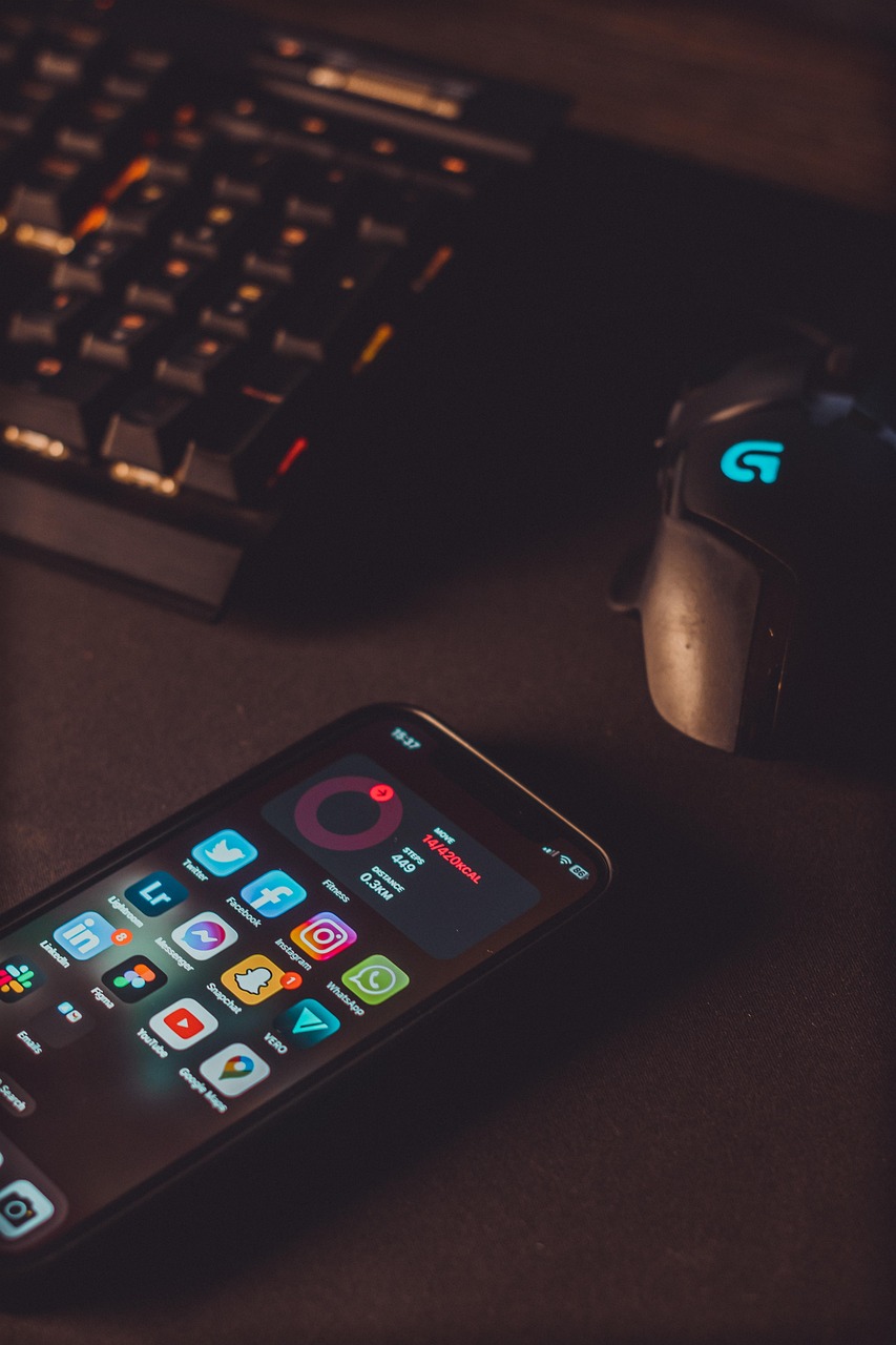 hd iphone wallpaper, tech, workspace, stylized, desk setup, tech, tech, solutions, tech, business, desk setup